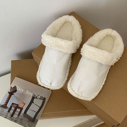Winter Warmth Thicken Soft Plush Slipper Covers Removable Cotton Inner Liners Fashionable Versatile Slippers Accessory