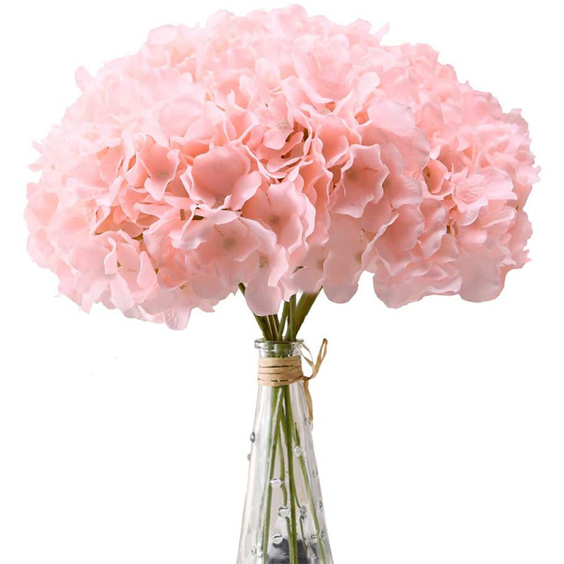 Flores de imitación de alta gama de una sola rama sensación de gran hortenida cabeza de hortenida decoración de mesa de comedor para el hogar accesorios de fotografía