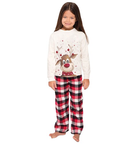 eBay New Christmas Reindeer Print Parent-Child Set Long-Sleeve Pajama Set Homecoming Outfit Large Family Set