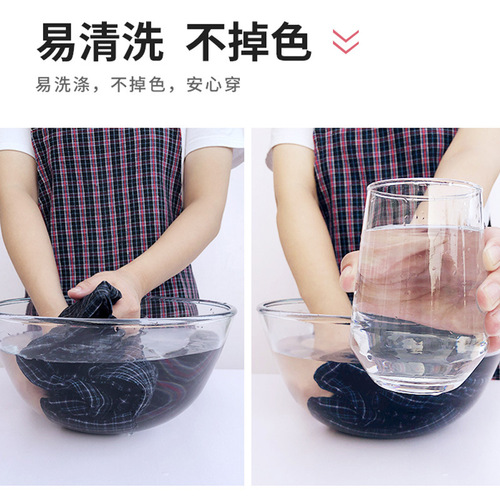 Cotton Apron Waist Short Cotton Gingham 100% Cotton Unisex Stain-Proof Durable Wear-resistant Soft Kitchen Workwear Home Use