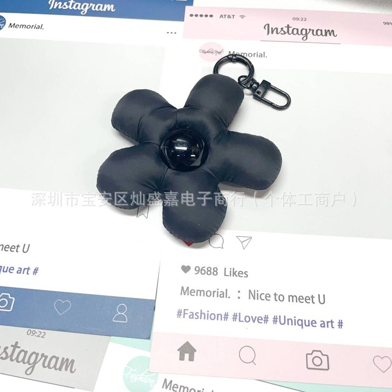 时尚百搭新款布艺花朵链条钥匙扣 耳机套包包装饰挂件 现货批发|undefined