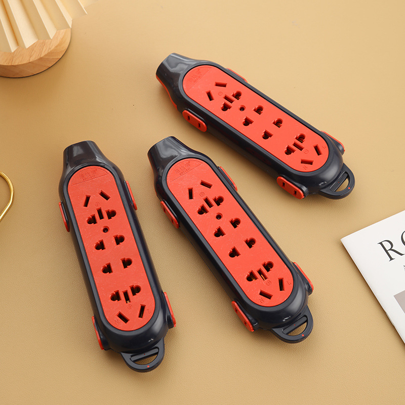 跨境厂家直销无线排插大功率插排不带线地拖插座带开关防爆摔插线