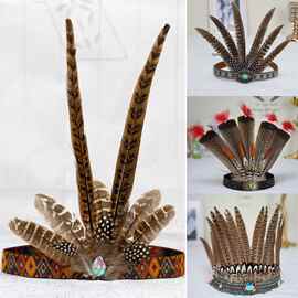 印第安羽毛头饰发带非洲夸张酋长帽儿童走秀表演道具