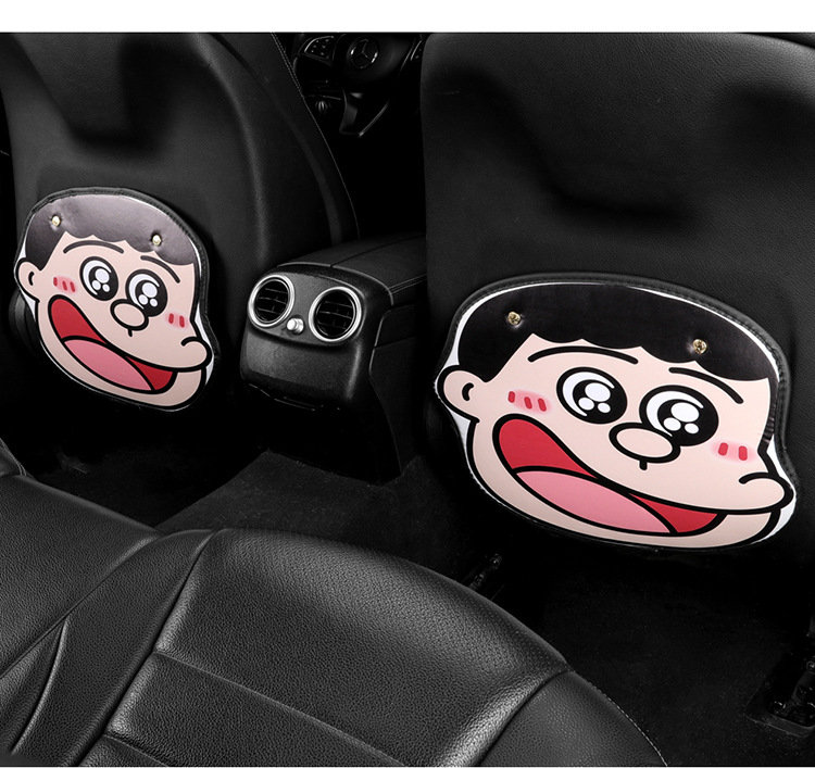 Cartoon fat tiger car anti-kick pad universal rear seat back anti-dirty protective pad car rear seat protective pad