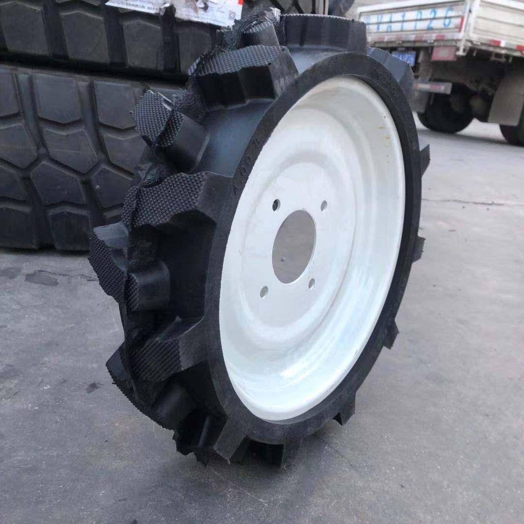 3.50-5-6  400-7-8-10  500-12微耕机实心轮胎含钢圈现货