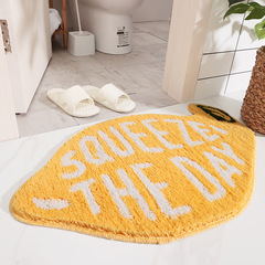 Cross-border modern flocking style home entrance floor mats Home bedroom and bathroom door absorbent non-slip mats