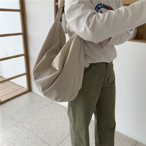 Bags for women new  cross-body shoulder bag spring style nylon large capacity dumpling bag simple retro shopping bag