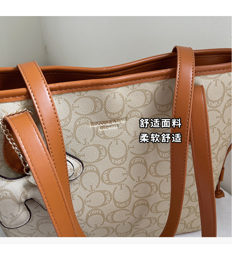 Korean high-end, versatile and retro single-shoulder commuter bag for women, new summer 2025 large-capacity fashionable tote bag undefined