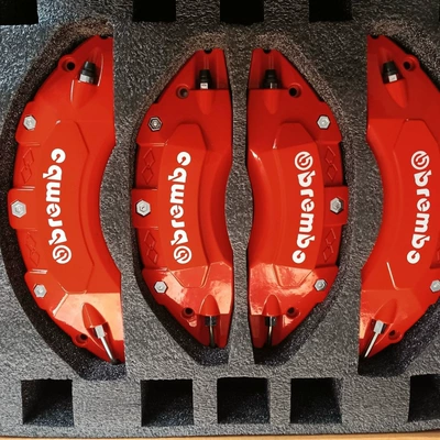 Caliper Covers Suitable for Honda Civic Series, Modified and Upgraded Accessories, Sporty Color Change, Car Modification (Brake caliper cover) - red-set