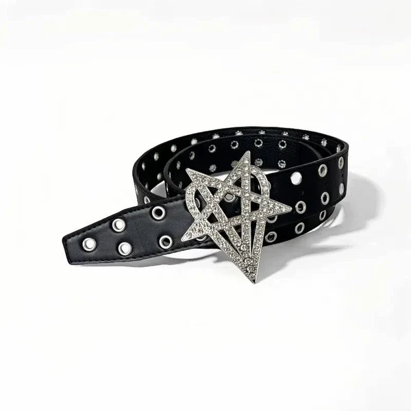Rhinestone Star Gas Eye Belt (110CM)