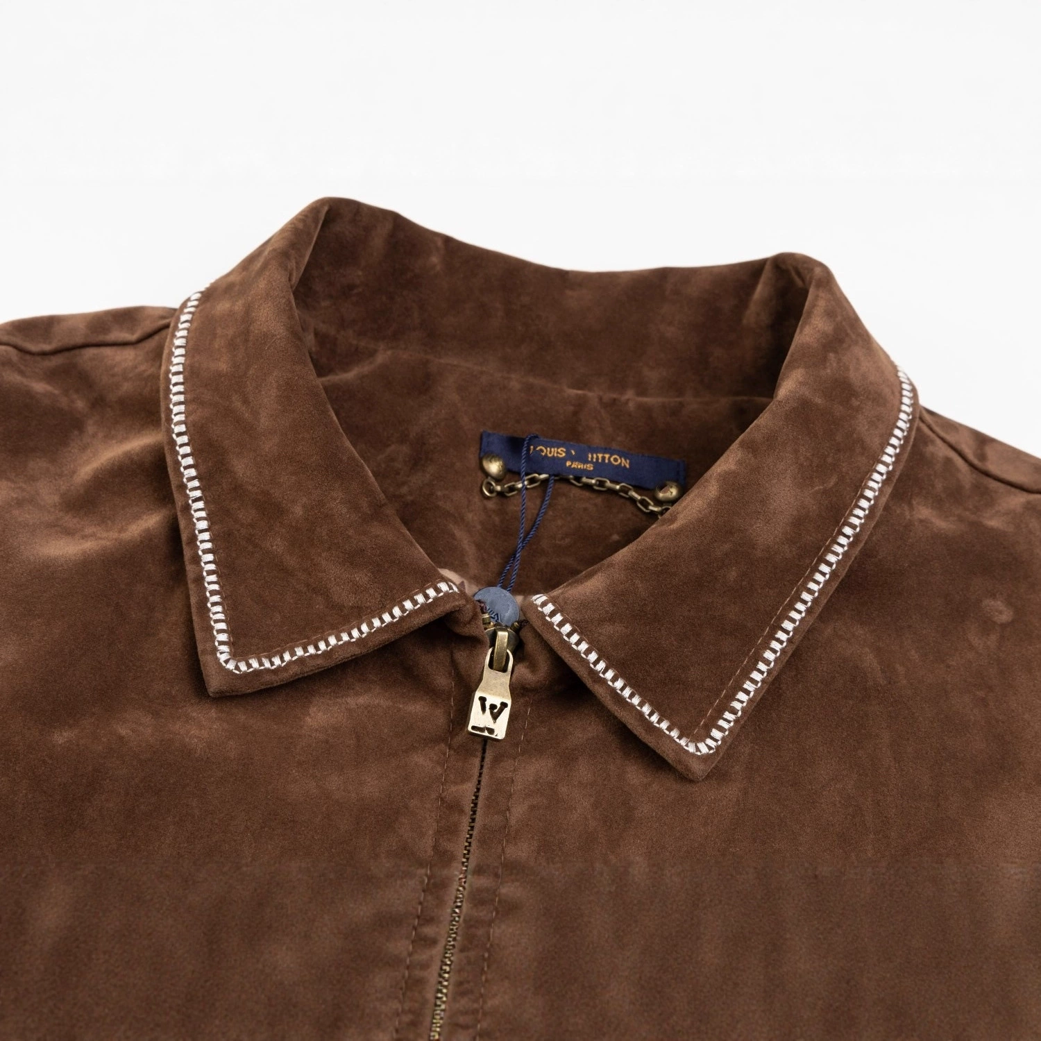 Autumn suede leather baseball uniform, jacket, with embroidery