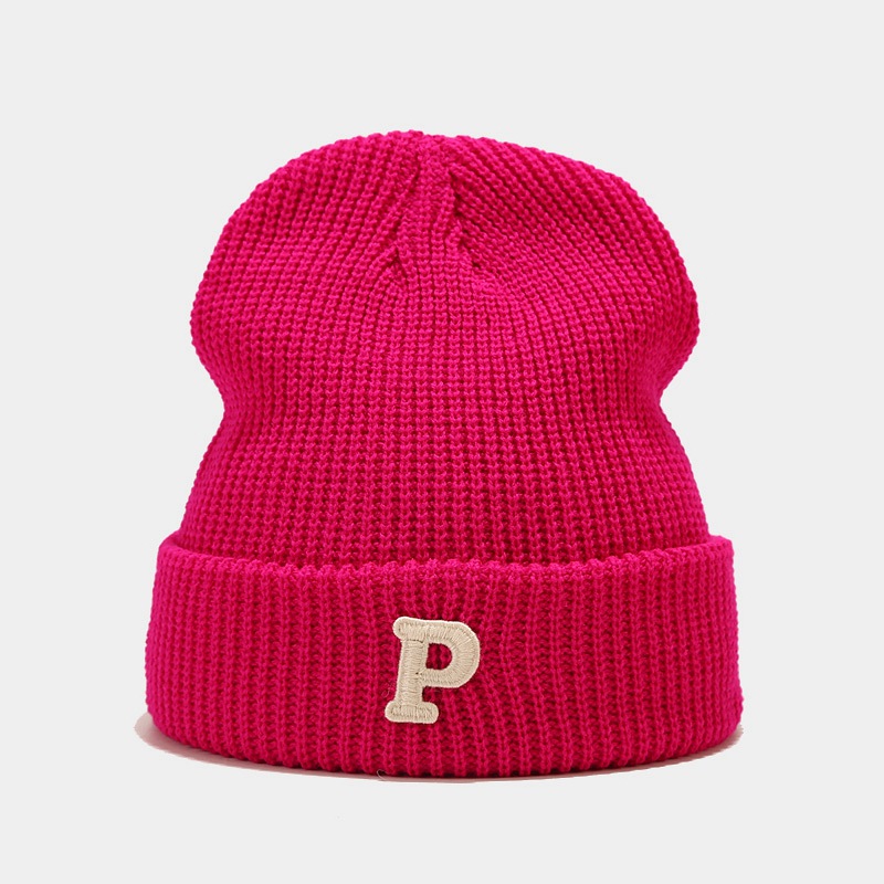 Korean version new loose big head circumference P letter knitted women, trendy stylish face, small woolen for autumn and_voghion.com