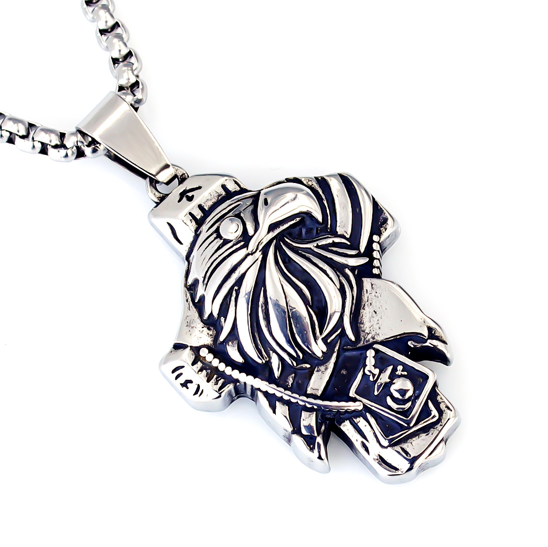 Punk Retro Titanium Steel Pendant Necklace For Men And Women_voghion.com