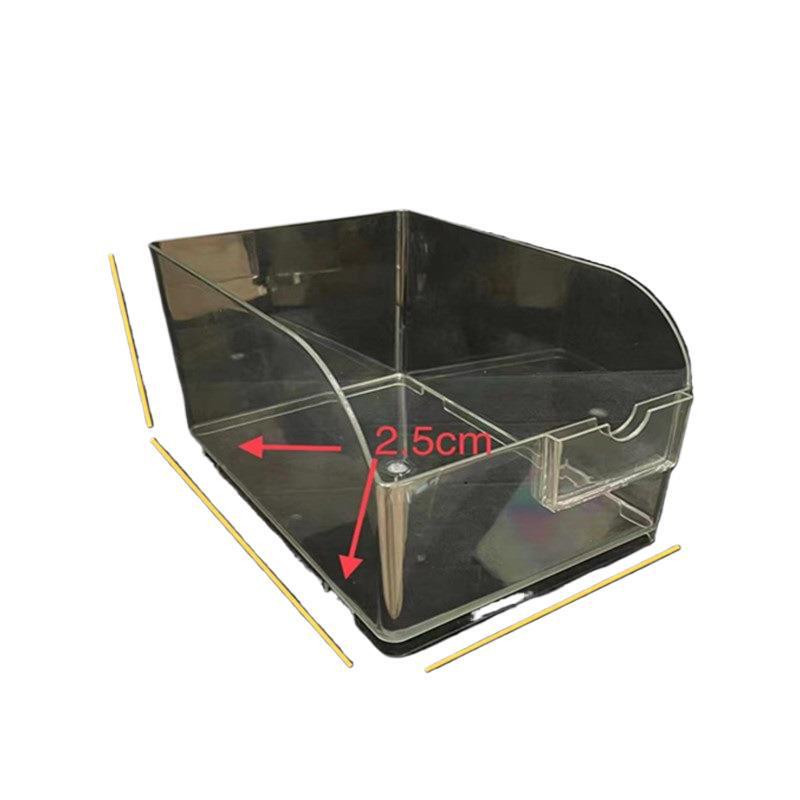 拡大斜め半透明バルクスナック棚プラスチックボックススーパーマーケットスナック食品ボックス収納と整理ボックス|undefined