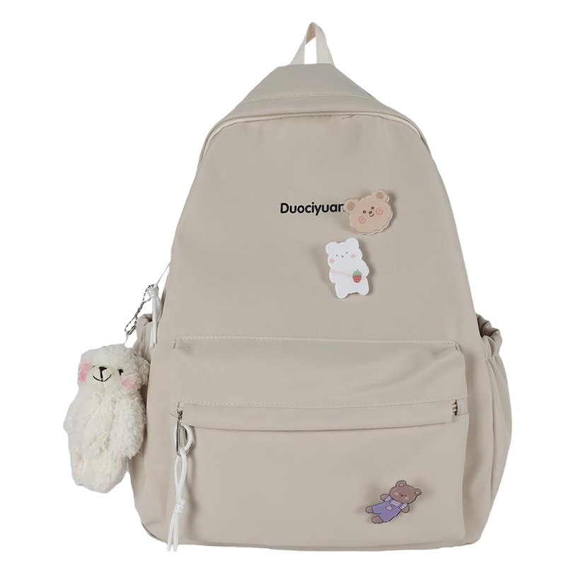 Estilo coreano ulzzang simple todo-fósforo estudiante de secundaria lindo mochila japonesa vintage fresco suave chica bolsa