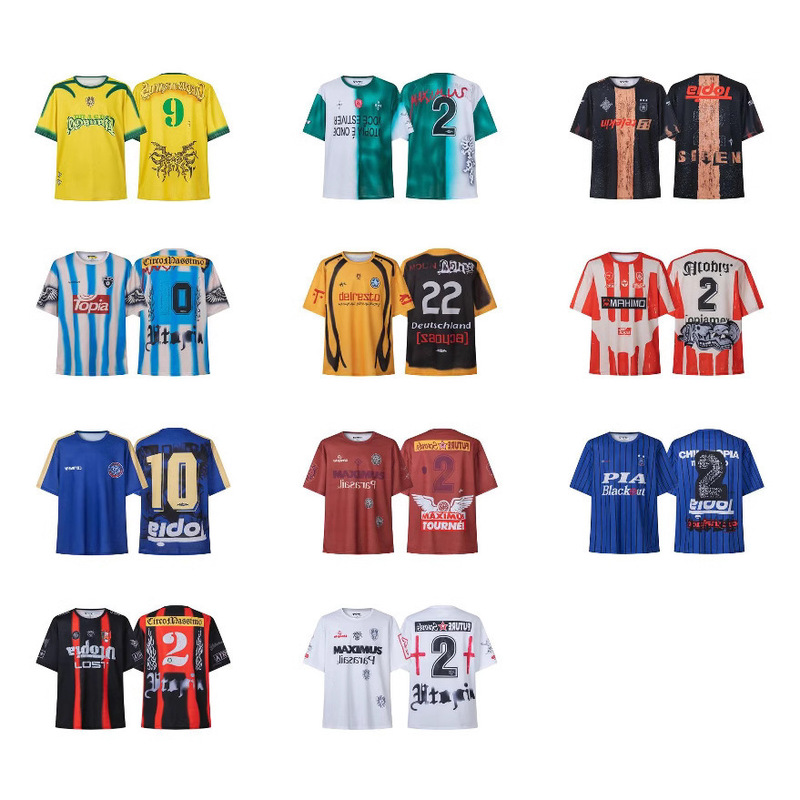 2024 Autumn/Winter New Travis Scott Utopia Flag Letter Pattern Mesh Jersey Unisex 2024 Autumn/Winter New Travis Scott Utopia Flag Letter Pattern Mesh Jersey Unisex