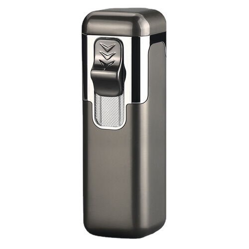 HL1005 powerful four-fire direct blue flame inflatable lighter men's metal cigar windproof gas lighter