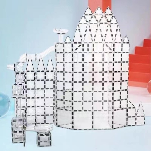 8-hole transparent colorful pipe, additional thickened strong magnet compatible 7.5 cm, all colorful window magnetic ball bearings