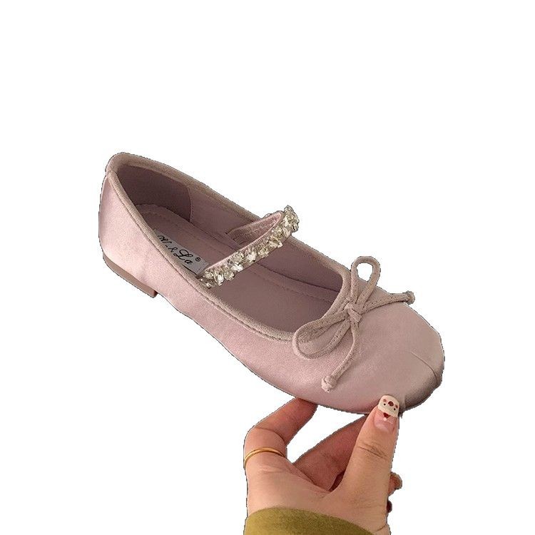 Zapatos de brisa tardía de diamante francés con una sola línea de zapatos de ballet plana de primavera nuevos zapatos de mujer suaves
