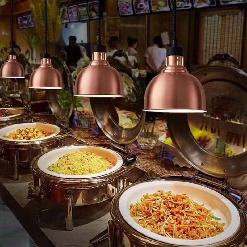 Food Telescopic Heat Preservation Lamp Heating Dry Goods Moisture-proof Restaurant Supermarket Buffet Hotel Chandelier Commercial Store
