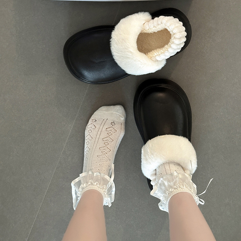 范杰亚毛绒一体厚底女毛毛鞋秋冬季时尚百搭外穿休闲包头单鞋棉鞋|undefined