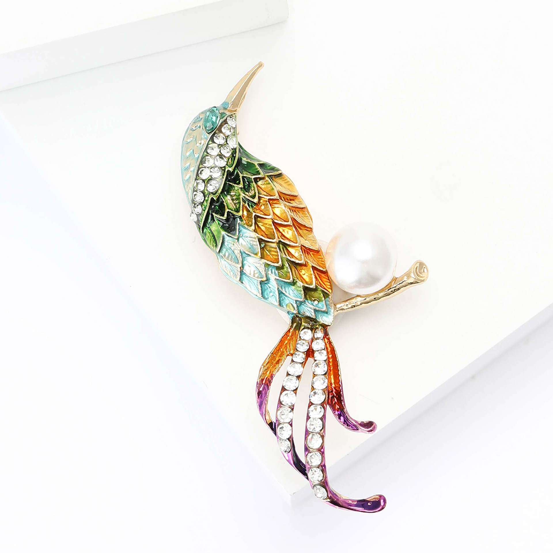 Enamel Design Elegant Simple Style Pin Animal Alloy Enamel Women's Brooches