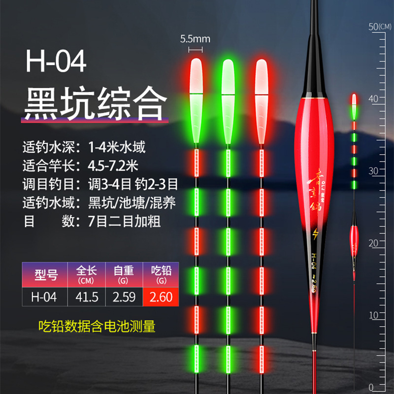 高灵敏7目2目加粗日夜两用夜光漂超亮醒目电子漂夜钓鲫鱼漂浮漂|undefined