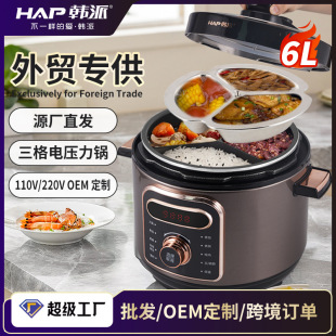Korean Electric Pressure Cooker 5L/6L Household Three-Compartment Liner Wholesale Oem Custom Factory Direct Sales Hp-50H11