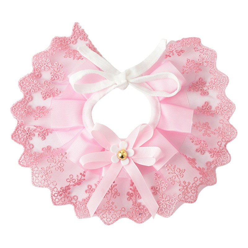 Tedora nueva mascota bufanda gato babero collar perro collar de encaje en stock al por mayor