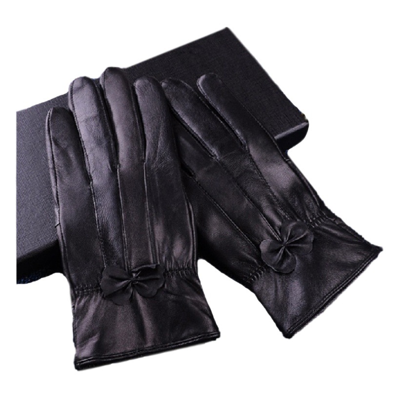 Otoño e Invierno real de piel de oveja de los hombres al aire libre de equitación forrado de lana engrosada patchwork guantes de piel de oveja de las mujeres al por mayor