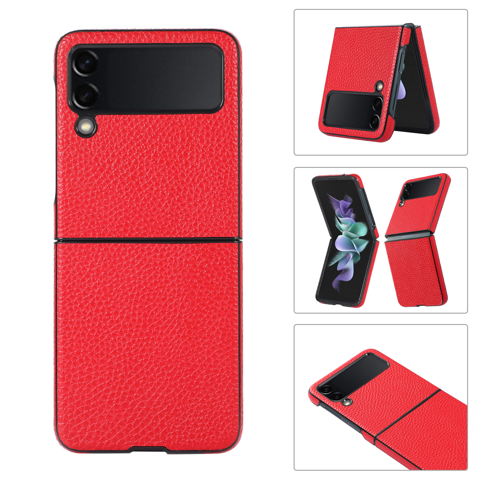 Samsung Galaxy Z Fold 4 Phone Case Litchi Pattern Folding Cover_voghion.com