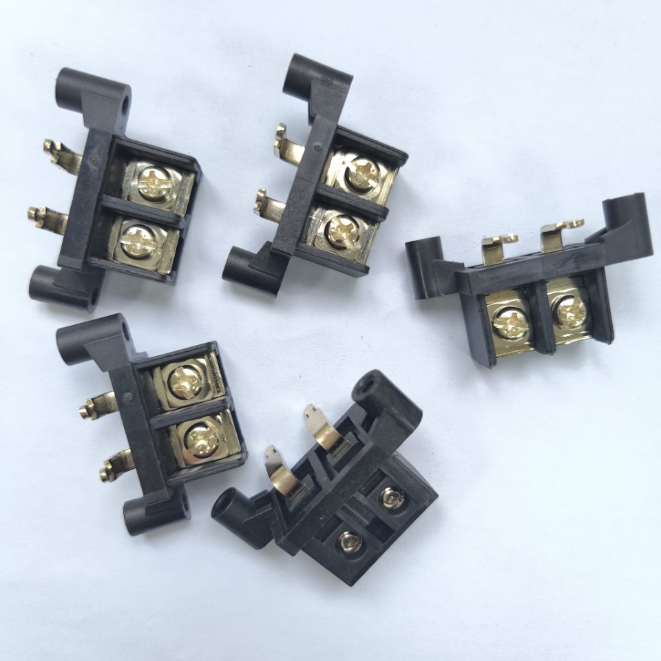 车音响端子镀金2位上弯 音响端子2PCY110-A接线端子11间距接线端