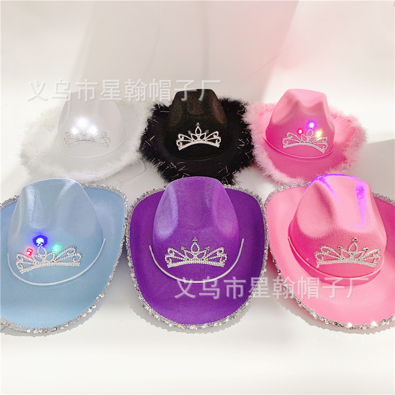 Estrellas americanas y rayas cinta vintage alto sombrero mago etapa rendimiento Festival fieltro paño recto sombrero alto