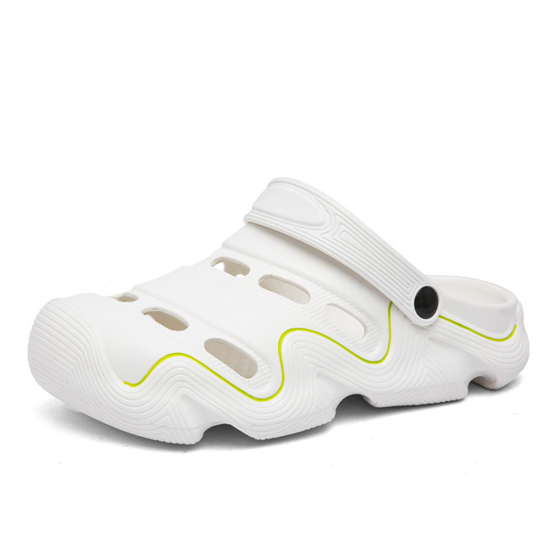 2025 verano grueso calzado agujero simple estilo transpirable anti-deslizante zapatillas frías para hombres zapatos de playa anti-deslizantes