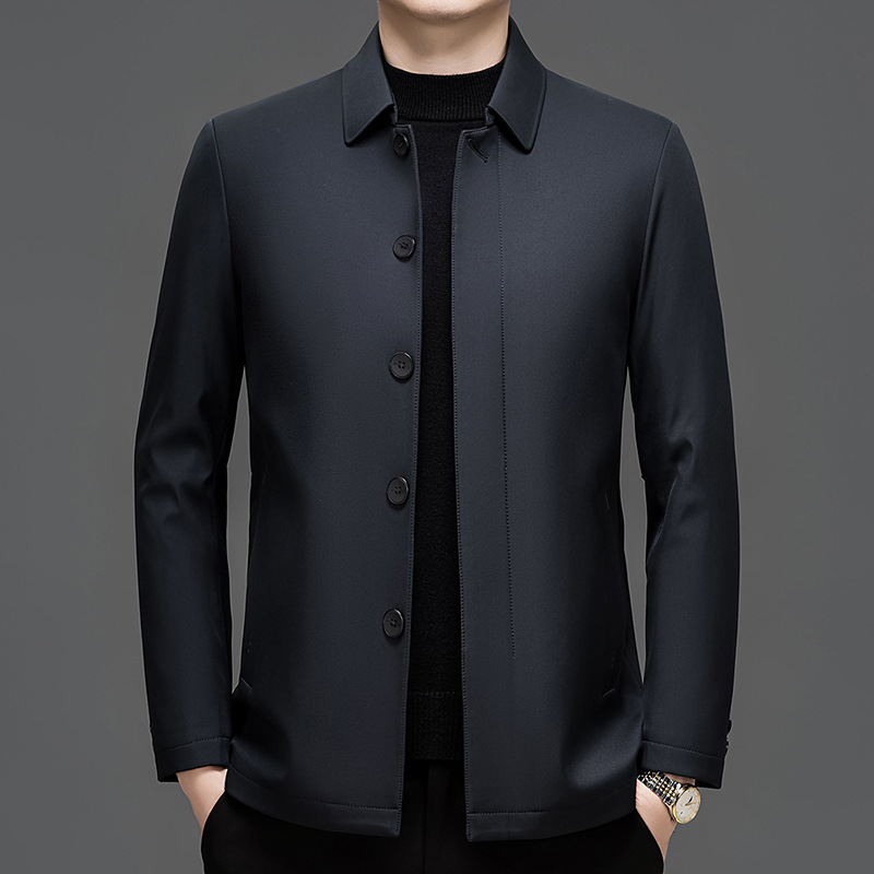 专柜正品秋冬季新款男士高端商务休闲棉服外套爸爸装棉衣夹克上衣
