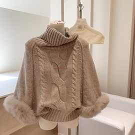2025新款韩系简约通勤蝙蝠袖毛衣中青年百搭针织外套高级纯色外套
