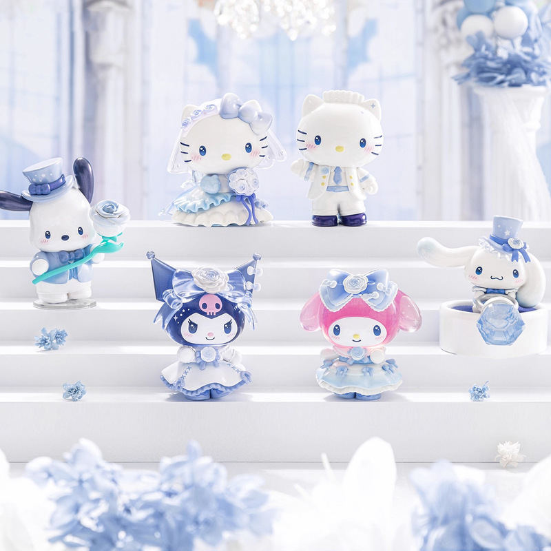 正版新品Sanrio characters夏日黑皮系列冲浪盲盒手办摆件批发礼|undefined