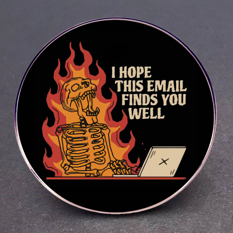 이 이메일이 기분이 좋기를 바랍니다. 브로치 핀 핀 핀 배지 금속 합금 배지