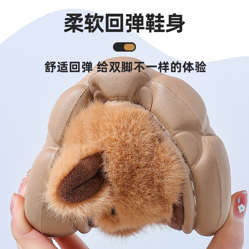 Kapibala children's linen slippers spring and autumn non-slip parent-child middle and older children's home four-season cotton and linen breathable cotton slippers