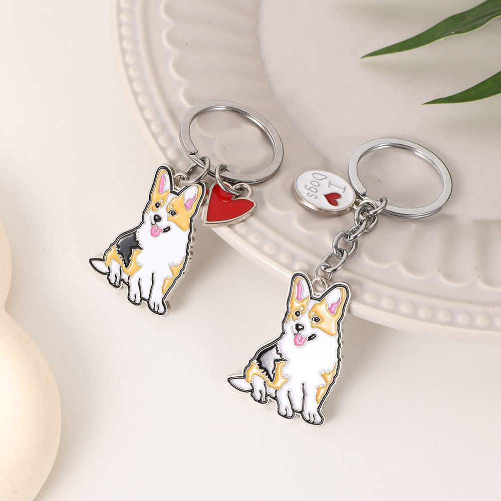 18g Weight Slip-on Clasp Closure Type Keychain Classification 1 Piece Quantity Daily Occasion Zinc alloy Material Letter, Dog, Heart Shape Pattern Unisex Gender Cute Style 1 Piece Cute Letter Dog Heart Shape Zinc Alloy Unisex Slip-on Keychain 6