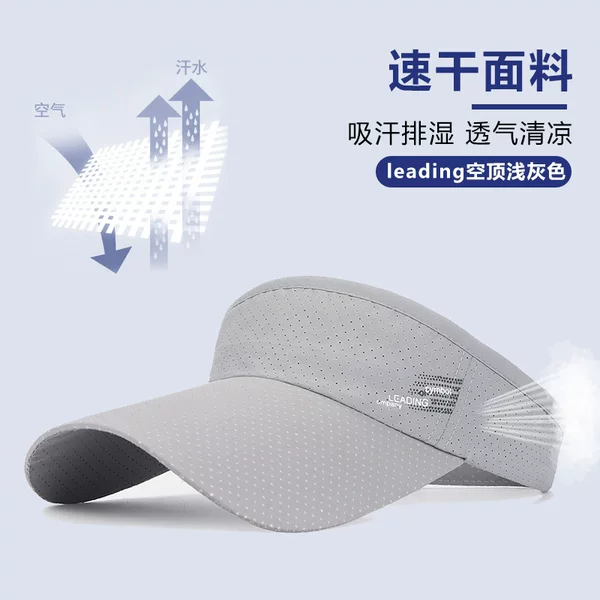 Marathon Sweat-Wicking Quick-Drying Sports Hat with Extended Brim for Men and Women Sun Protection Outdoor Summer Light and Breathable Sunshade Empty Top Hat