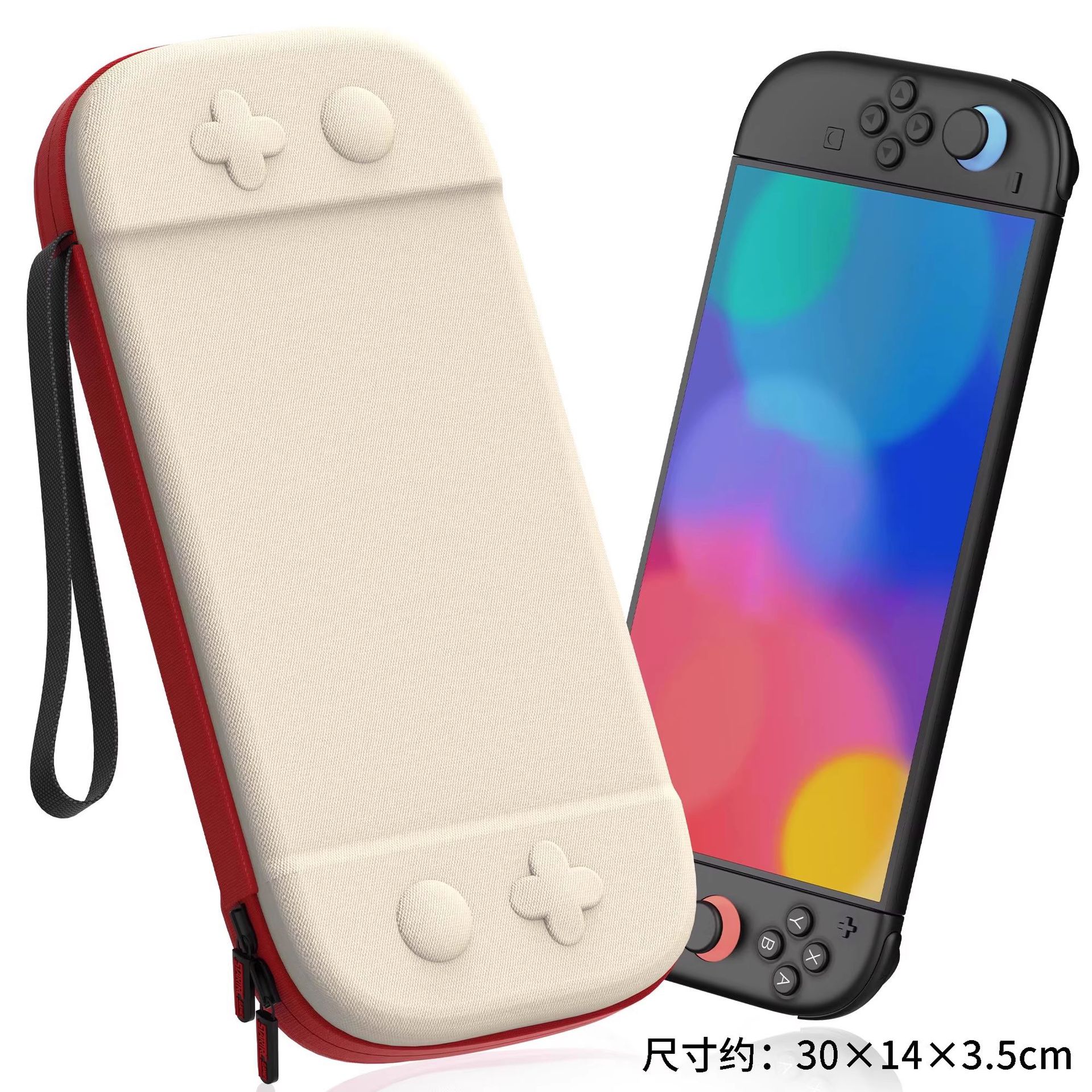 Bolsa de Almacenamiento Portátil para Nintendo Switch 2 de Nailon y PU con Portacartuchos