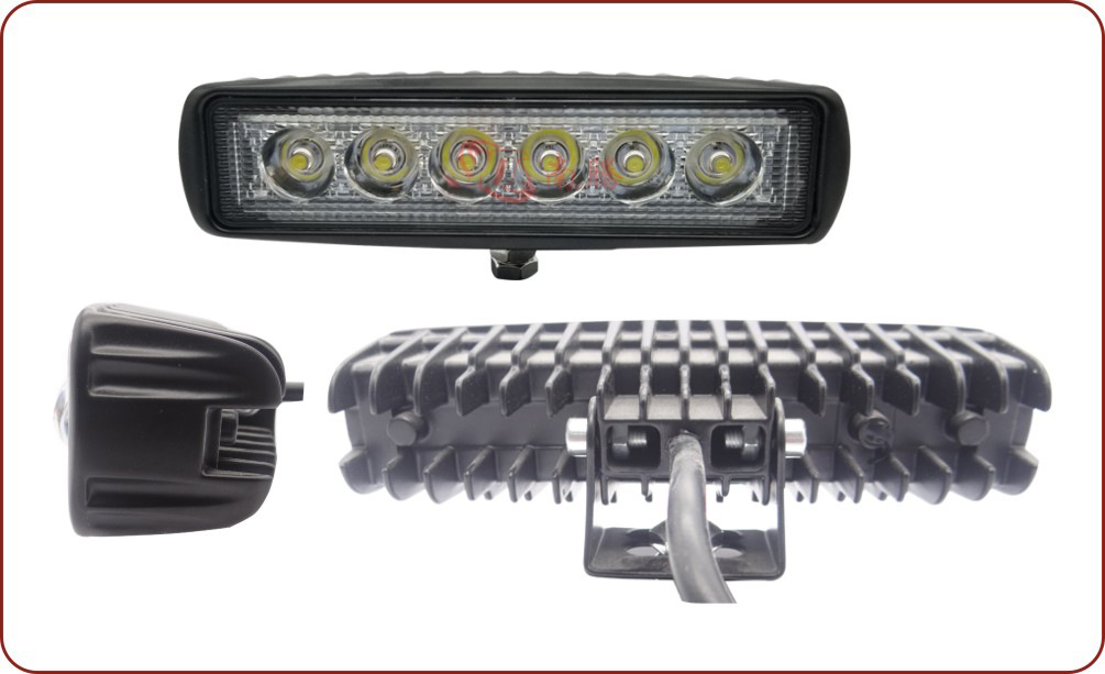 Luz de trabajo LED recta de 4 pulgadas y 18W, foco para coche, luz modificada para coche, camión, barco de carga, súper brillante