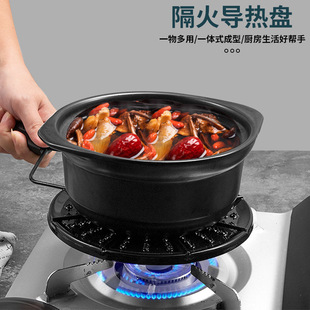 Gas stove auxiliary heat conduction pad children's milk pot anti-Coke heat conduction plate Japanese pot anti-burn black pot mat non-slip bread mat