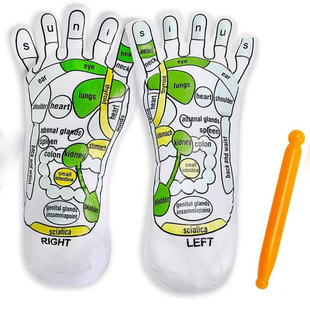 Cotton five-finger socks thermal transfer massage socks with massage stick yoga socks manufacturers in stock wholesale