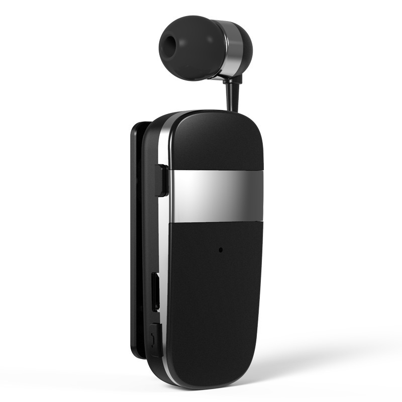 超長時間バッテリー搭載、伸縮式ケーブル付きBluetoothイヤホン、売れ筋片耳インイヤータイプ、着信時バイブレーション機能付きビジネスイヤホン|undefined