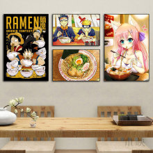日式拉面店动漫居酒屋日本料理店餐厅挂画卡通装饰画火影龙珠壁画