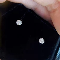 18K золото натуральный Южная Африка бриллиант шесть когтей серьги au750 настоящее золото бриллиант серьги Мода серьги оптом с сертификатом