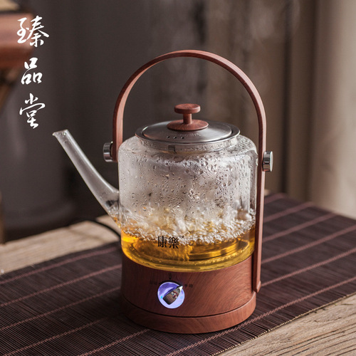 Fully automatic glass tea steamer health pot Pu'er black and white tea set boiling water boiling tea stove steam boiling teapot electrical appliances