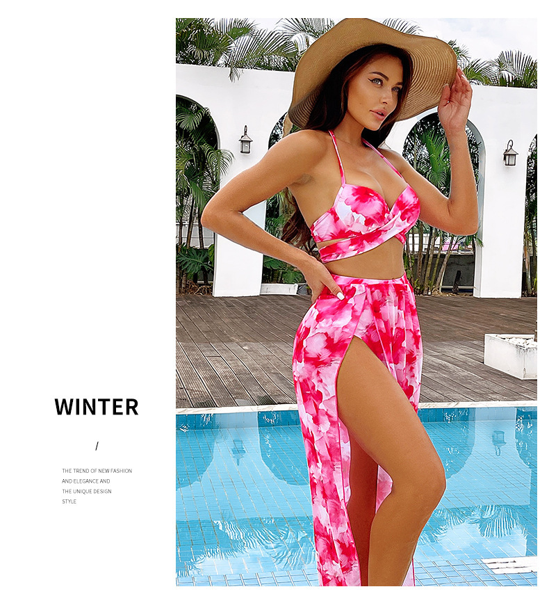 Dreiteiliges Bikini Set Mit Tüllrock Für Damen Bademode_voghion.com